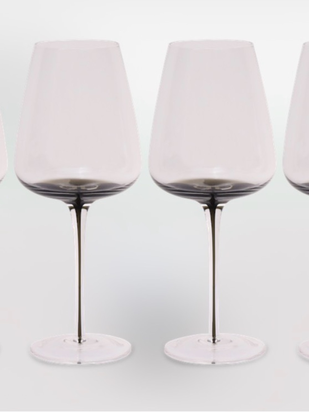 Hotel Collection Smoke Stem Wine Glass Set of 4 MSRP $70
